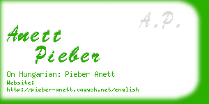 anett pieber business card